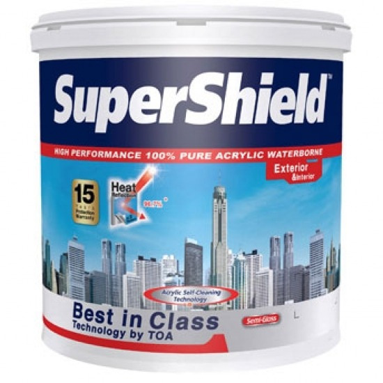 TOA ซุปเปอร์ชิลด์ สีน้ำอะคริลิก ชนิดกึ่งเงา 5GL - สแปลช อินดัสเทรียล